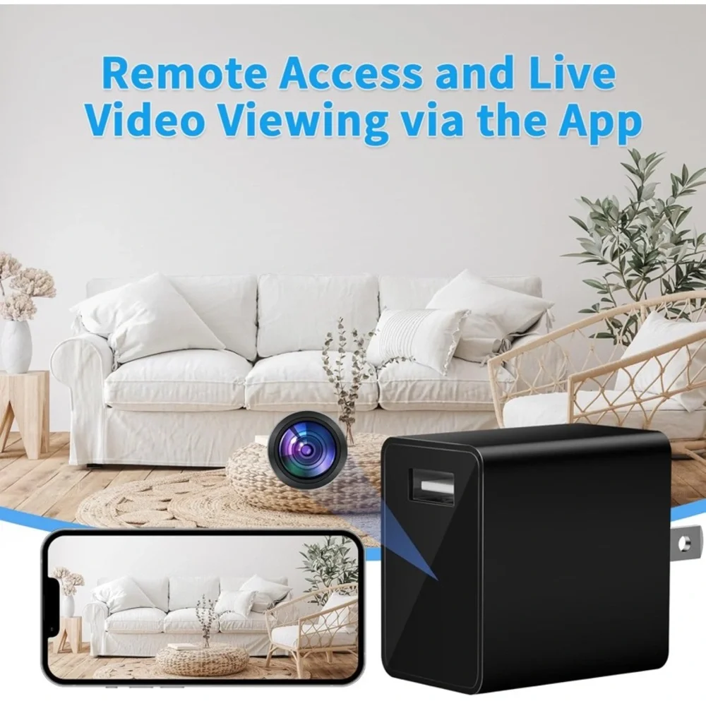 Black USB Charger Hidden Camera